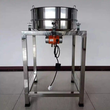 Commercial Automatic Electric Sifter Shaker Machine,Vibrating Flour Sifter with One 16in Diameter Sieve and Cover for Baking Powder Grain Particles Food Industrial