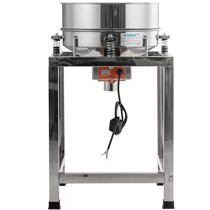 Commercial Automatic Electric Sifter Shaker Machine,Vibrating Flour Sifter with One 16in Diameter Sieve and Cover for Baking Powder Grain Particles Food Industrial