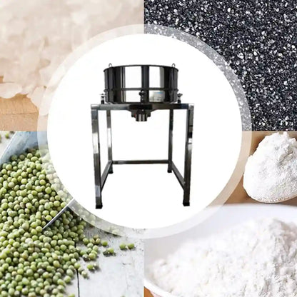Commercial Automatic Electric Sifter Shaker Machine,Vibrating Flour Sifter with One 16in Diameter Sieve and Cover for Baking Powder Grain Particles Food Industrial