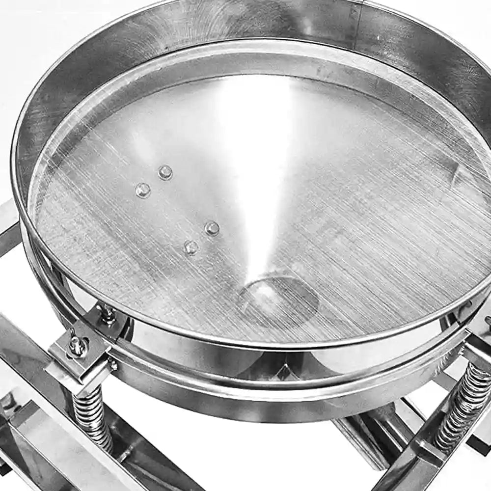 Commercial Automatic Electric Sifter Shaker Machine,Vibrating Flour Sifter with One 16in Diameter Sieve and Cover for Baking Powder Grain Particles Food Industrial